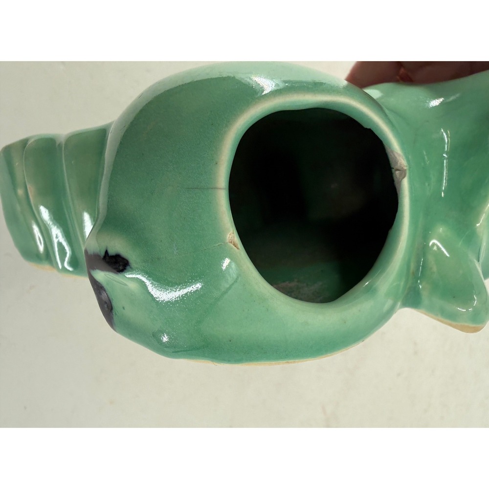 Morton PotteryGreen Pig Wall Pocket Planter Mid Century Decor - Picture 5 of 10